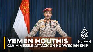 Yemen’s Houthis claim missile attack on Norwegian ship Strinda