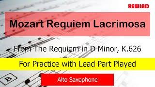 Mozart Requiem Lacrimosa Backing Track Alto Sax for Practice with Lead Part Played