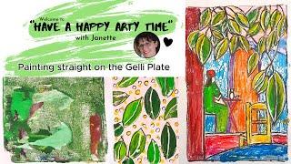 Gelli Plate Printing - Painting straight on the plate with Janette