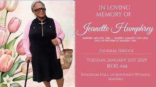 The Funeral Service of Jeanette Humphrey