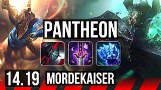 PANTHEON vs MORDEKAISER (TOP) | 1600+ games, 10/2/4 | EUW Grandmaster | 14.19