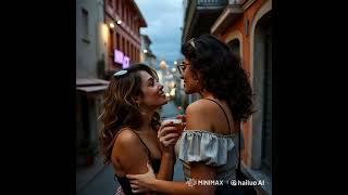 Passionate Street Kiss: 2 Girls Sharing a Moment of Love #kisses #kiss #love #lesbian #lesbians