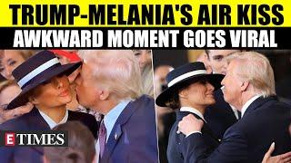 Melania's Hat Blocks Donald Trump's Kiss At Inauguration; Fans React | Watch Video