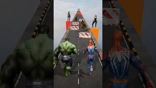 New Kiss Road Run Spider-man vs Hulk Funny Epic Challenge! #gta