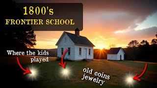 Exploring a school & church from the 1800's looking for treasure (metal detecting). #metaldetecting