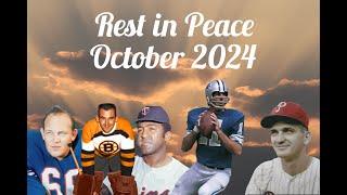 In Memoriam those we lost in sports during the month of October 2024