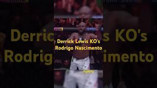 Derrick Lewis defeats Rodrigo Nascimento via KO #derricklewis  #theblackbeast  #ufc  #ufcedmonton