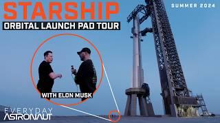 Interview w/ Elon Musk under world’s largest rocket, Starship, with post launch follow up!