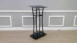 19639 Metal Podium Church Lectern Conference Event Wedding Funeral Pulpit Debate Fixture 3D