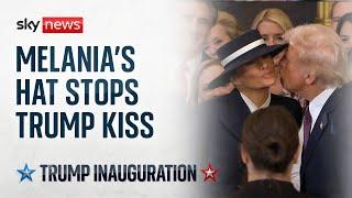 Watch awkward moment Trump tries to kiss his wife Melania