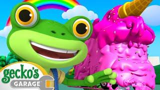 The Unicorn Ice Cream Truck | Gecko's Animal Pals | Animal & Vehicle Cartoons | Cartoons for Kids