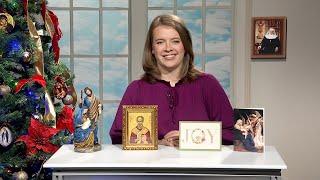 EWTN RELIGIOUS CATALOGUE - 2024-12-02 - BLUE AND GOLD HOLY FAMILY STATUE