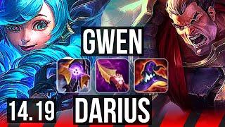 GWEN vs DARIUS (TOP) | Godlike, 600+ games | EUW Diamond | 14.19