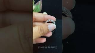 King Of Bling's 925 Sterling Silver Round 0.15ct Diamond White Infinity Rings Size 6 For Women