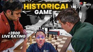 Final moments of Arjun Erigaisi reaching 2800 Elo | Arjun vs Andreikin | European Club Cup 2024