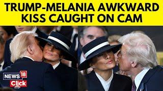 Donald Trump And Melania's Awkward Kiss Moment At Oath Ceremony Goes Viral | Watch | US News | N18G