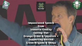 Impassioned Speech from Jeanette Findlay - Calling Out Orange Order & Loyalists at George Square