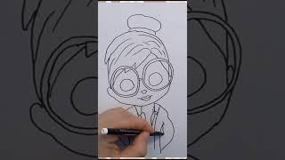 How to Draw Jeanette from Alvin and the Chipmunks  #art #drawing #anime #pablodraws #shorts