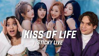 Our FAVOURITE KPOP Girl Group Right NOW! Waleska & Efra react to KISS OF LIFE - Sticky LIVE!