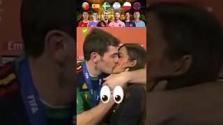 Beautiful kiss in football